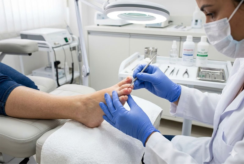 Técnica de espiculectomia para alívio de unha encravada em Guarulhos. Procedimento para unha encravada na Josy Podologia.